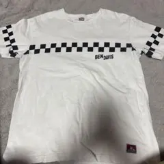 BEN DAVIS チェッカーフラッグ Tシャツ ホワイトのサムネイル