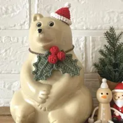 しろくま貯金箱用❁⃘*.゜ヒイラギチョーカー&とんがり帽子2点セット