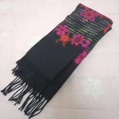 フランス製　花柄マフラー