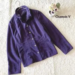 Chamois V コーデュロイトップス 42 大きめ 長袖 羽織 上着 紫