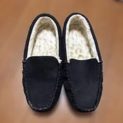 黒　スエード　モカシン　内装フリース　M