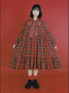 HEIHEI リボンチェックワンピース 赤 HEIHEI リボンワンピース 赤 チェック レッド ヘイヘイ 原宿 - メルカリ
