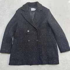 LANVIN COLLECTIONランバン ツイードステンカラーコート Lミディ