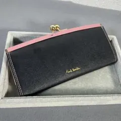 Paul Smith 黒/ピンク がま口長財布