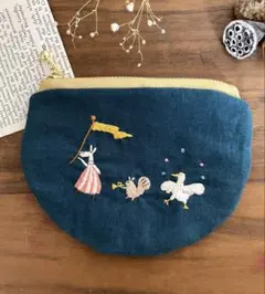 刺繍 ポーチ 薬 ハンドメイド 服薬管理 お薬ポーチ ファスナーポーチ