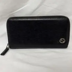 グッチ 408801 インターロッキングG 長財布 ラウンドファスナー レザー