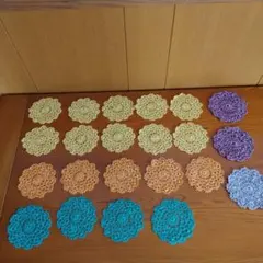 ハンドメイドのレース編み コースターセット
