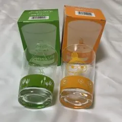 ムーミンキャラクター グラスセット 緑とオレンジ