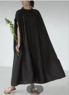 リシェグラマー　ロングシャツワンピース　ノースリーブ　M
