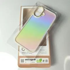iPhone16 耐衝撃ハイブリッドケース オーロラ ホワイト 332