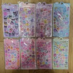 【新品未開封】サンリオ 3D立体シール 8シートセット
