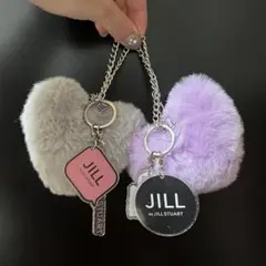 JILLSTUART ふわもこファー＆ロゴチャームセット パープル ライトグレー