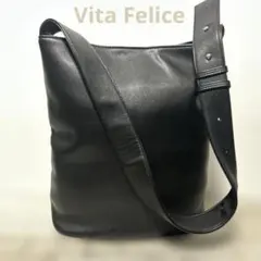 Vita Felice ベルトハンドルワンショルダーバッグ ブラックのサムネイル
