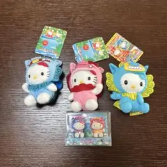 ハローキティ 沖縄限定シーザーぬいぐるみ と 置き物シーザーキティ　4点セット