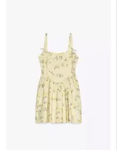 ZARA フラワープリントポプリンショートワンピース