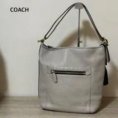 COACH レザー ワンショルダー バッグ ベージュ