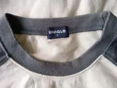 OLDUNIQLO紺タグ90年代未使用品ラグランTシャツ グレー/ベージュ