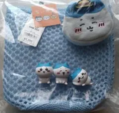 GU/ハチワレポーチ付きメッシュトートバッグ＋マスコット3つ