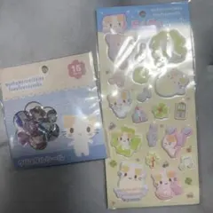 サンリオ マシュマロみたいなふわふわにゃんこ クリスタルシール ぷくぷくシールのサムネイル