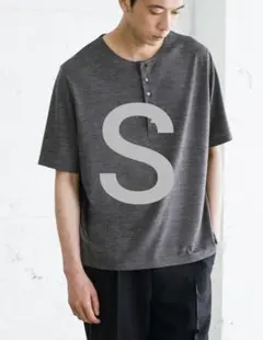 Wool Jersey Henley T-Shirt HEATHER GRAYのサムネイル