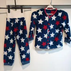 120cm パジャマ 上下セット フリース 星