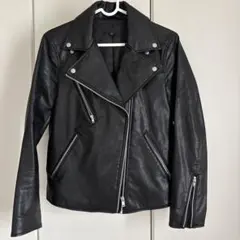 UNIQLO ブラック レザーライダースジャケット S