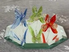 ✨希少✨ミニチュア硝子細工　蝶の妖精セット　置物　アンティーク　イタリア製