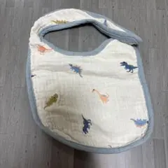 FRENCH Aming（フレンチアミング） ガーゼスタイ 刺繍　恐竜