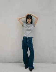 OHOTORO／Curve Wide Jeans Blue/ S(Long) - メルカリ