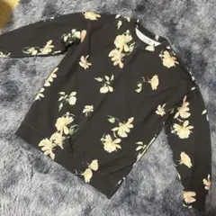 LAGUNAMOON 花柄トレーナー 黒
