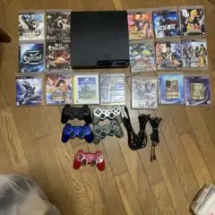 PS3 本体　動作確認済 コントローラー【テスト時赤以外誤作動】 ソフト全て付属