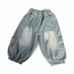 90cm デニム バルーンパンツ 裾ゴム 海外子供服24時間以内発送⭕️