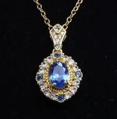 至高の逸品★英国アンティーク　サファイアデザイン　ネックレス★