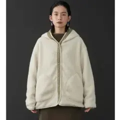 アメリカンホリック　リバーシブルフード付きボアコート　Mサイズ　アイボリー