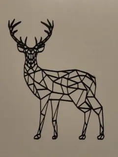 ローポリ　トナカイ　ウォールアート
