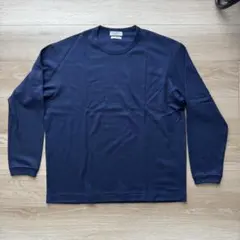 TOMORROWLAND Super 120's ネイビー 長袖カットソー