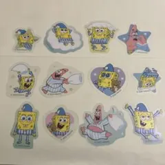 スポンジボブ　パトリック　フレークステッカー　シール　12枚セット　おすそ分け