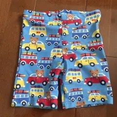 車とクマ柄 男の子水着 110