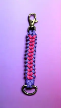 パラコード キーホルダー ハンドメイド カラビナ付き