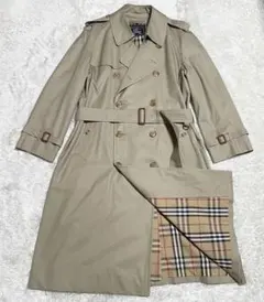 【美品】バーバリーズ　トレンチコート　ベージュ　L〜XL　ノバチェック　ロング丈