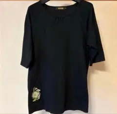 FEILERTフェイラー Tシャツ カットソー　花柄刺繍 ロゴ Mサイズ 日本製のサムネイル