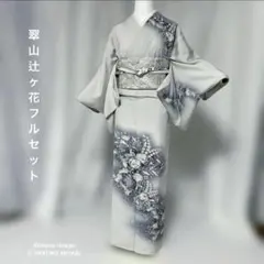 翠山 辻が花 訪問着　フルセット　4点
