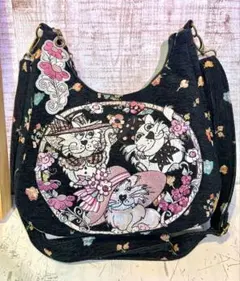 リクエスト＊ロラライハリス♡ブラックゴブラン♡刺繍の三日月ショルダーバッグ♡