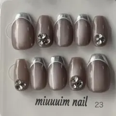 ネイルチップ マグネット ミラー 韓国 ワンホン フレンチガーリー 推し活ネイル