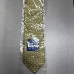 Disney ドット柄 ネクタイ オリーブグリーン