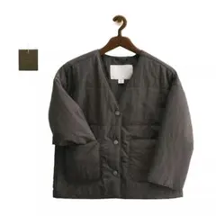 ZARA ベビー 新品 撥水加工ジャケット 104 レインジャケットパフ グレー