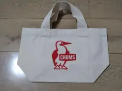 CHUMS トートバッグ アイボリー ロゴ入り