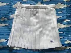 ホワイト プリーツスカート サイドファスナー