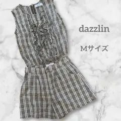 ダズリン チェック柄ノースリーブセットアップ Mサイズ　グレー
