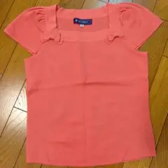 サーモンピンク ニット